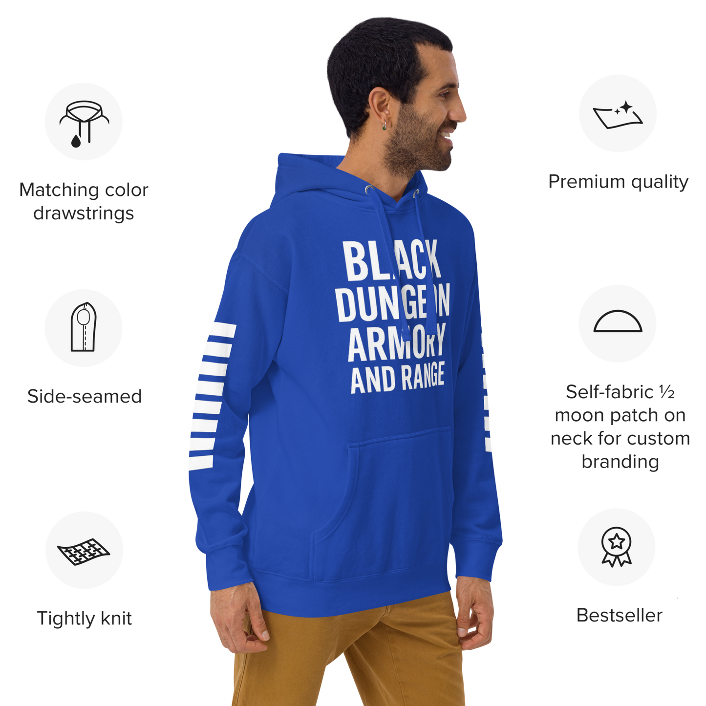 Black Dungeon Armory & Range Tactical Hoodie – Unisex  “ Dungeon Defender Series”