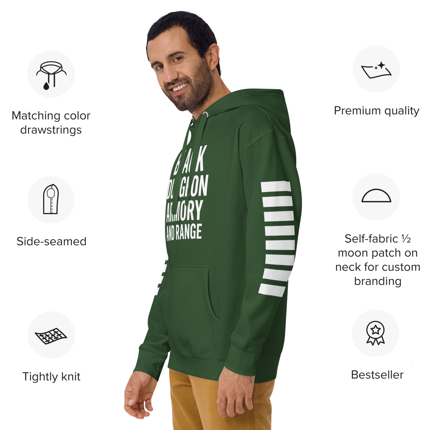 Black Dungeon Armory & Range Tactical Hoodie – Unisex  “ Dungeon Defender Series”