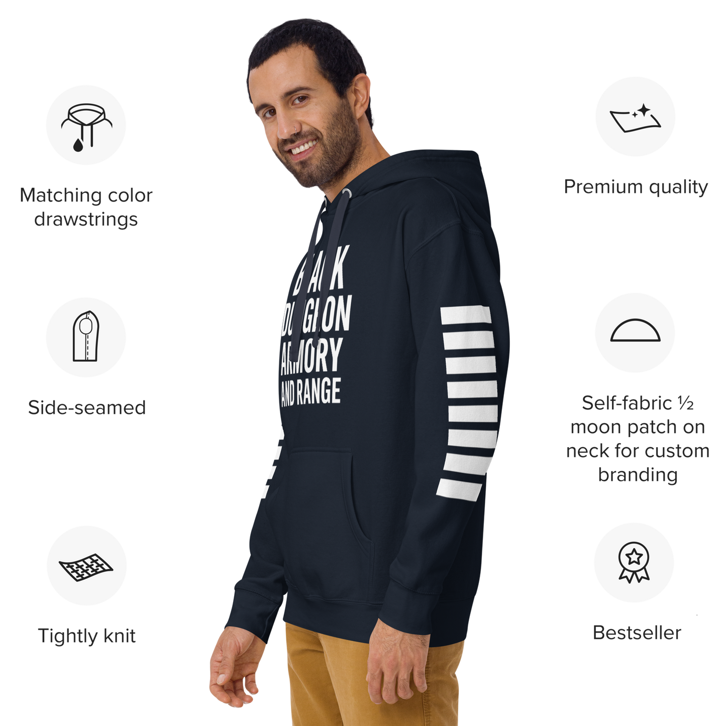 Black Dungeon Armory & Range Tactical Hoodie – Unisex  “ Dungeon Defender Series”