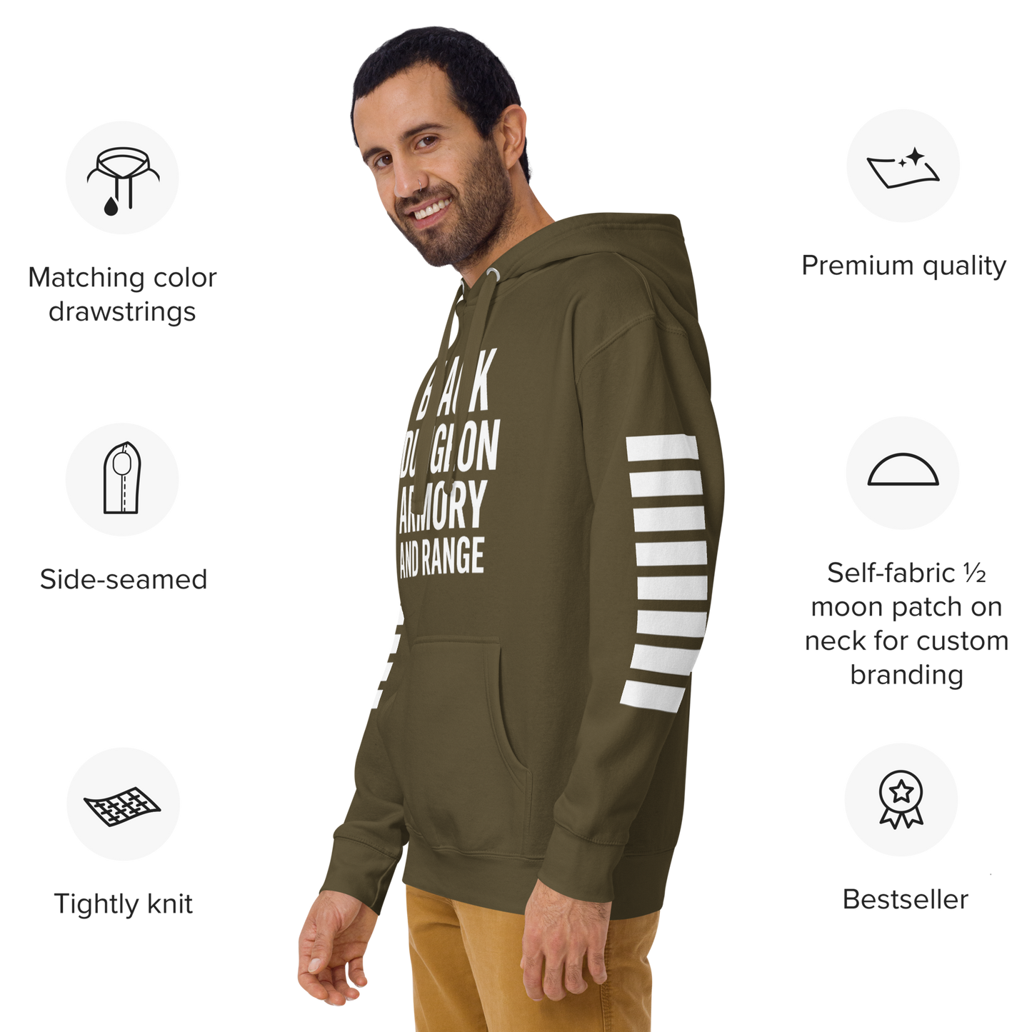 Black Dungeon Armory & Range Tactical Hoodie – Unisex  “ Dungeon Defender Series”